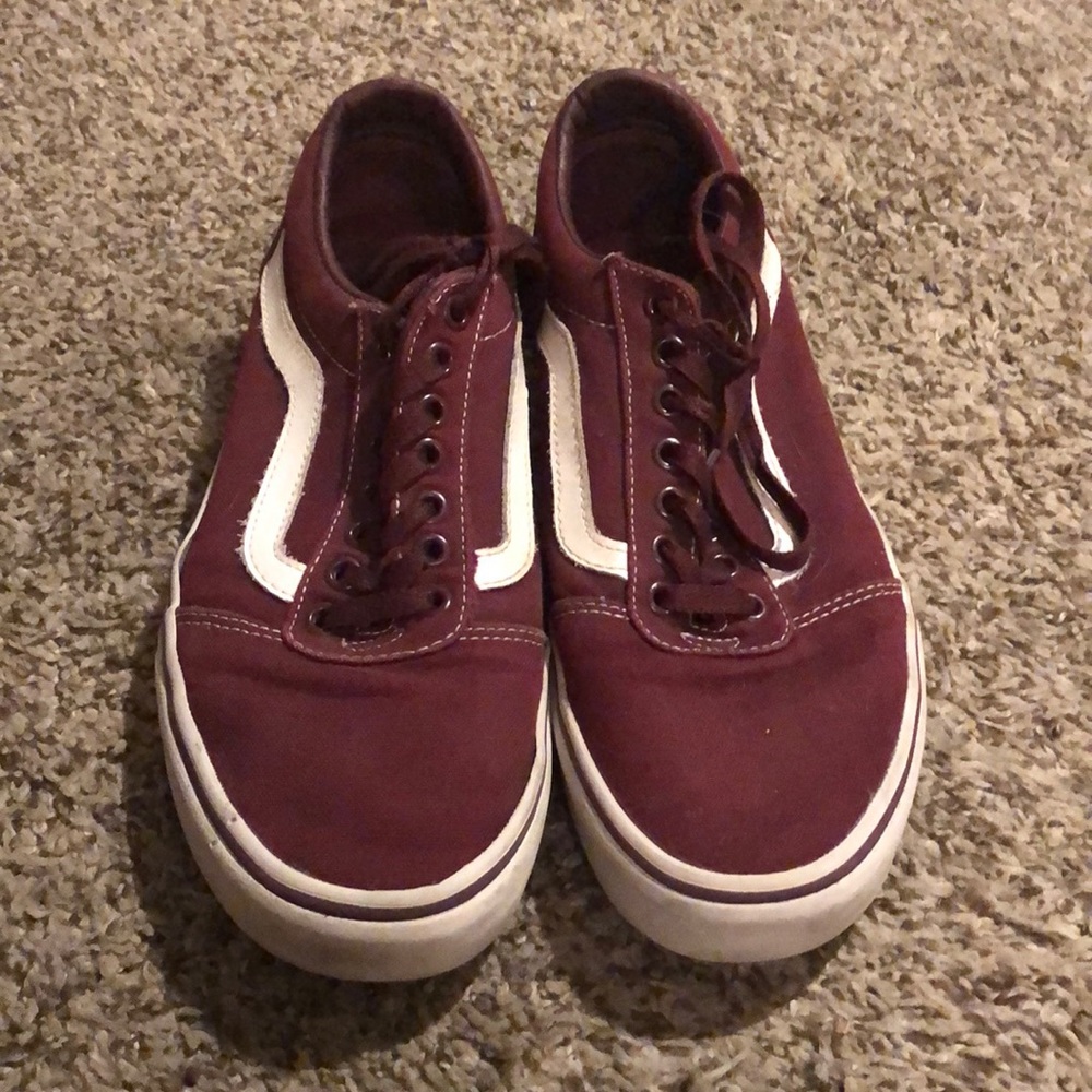 Maroon Vans Sneakers